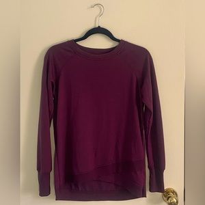 Danskin Wine Red Athletic Long Sleeve Sweater Size Small